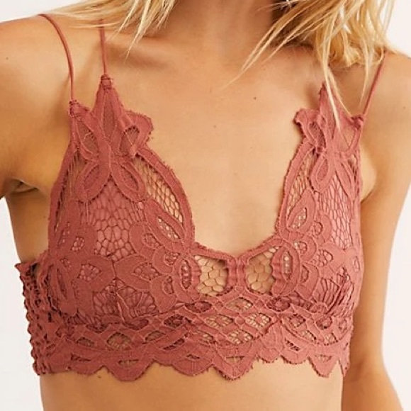 Free People Other - NEW Free People Adella Copper Crochet Bralette L